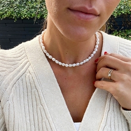 MerlePerle - Halskette vergoldet mit Perlen |MP10730